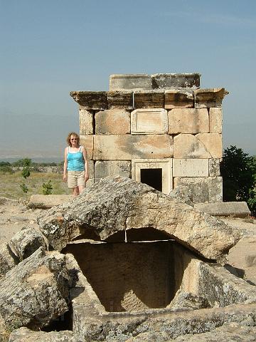 125 Pamukkale_Shirley in Hierapolis' cemetary.JPG